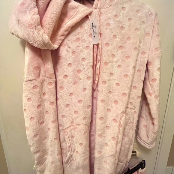 NWT| La Vie En Rose | Plush Hooded PJ Cozy | Full Length | Pink - Picture 1 of 7
